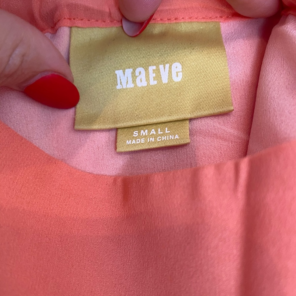 Orange Anthropologie pleated maxi skirt - Picture 5 of 6